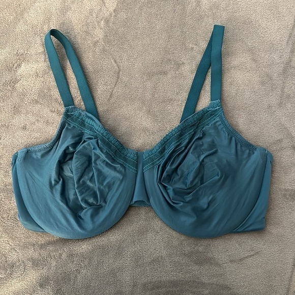 Wacoal Perfect Primer Full Figure Underwire Bra - Dragonfly Teal - Size 38DD - Picture 4 of 10